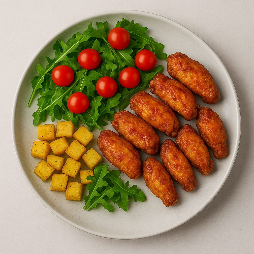 Oven-Baked Wings & Potatoes- 300-350 Gr